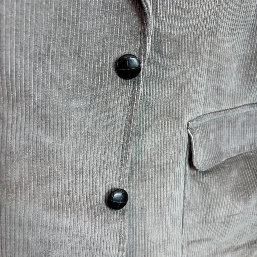 Joe Namath Blazer Mens 50L Grey Corduroy Sport Coat Blazer Academic Classic Chic